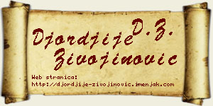 Đorđije Živojinović vizit kartica